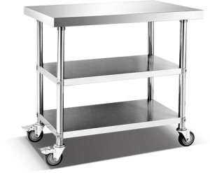 3-Deck Kitchen Mobile Working Table (HWT-3-69W)